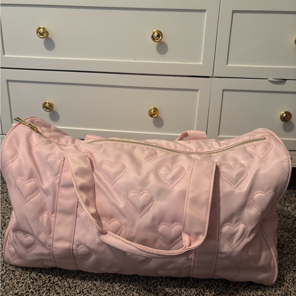 Stoney Clover Lane x Target Blush Heart Embossed Travel Bag